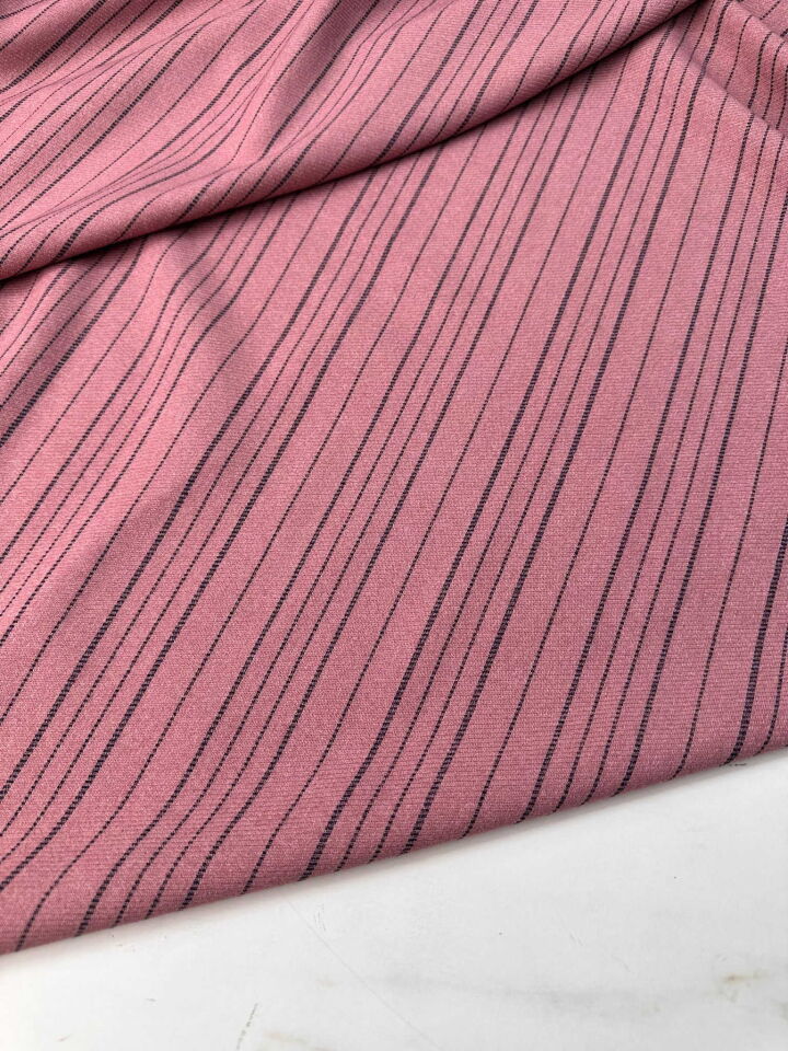 Çizgili Poliviskon Kumaş Kışlık Yumuşak Dökümlü