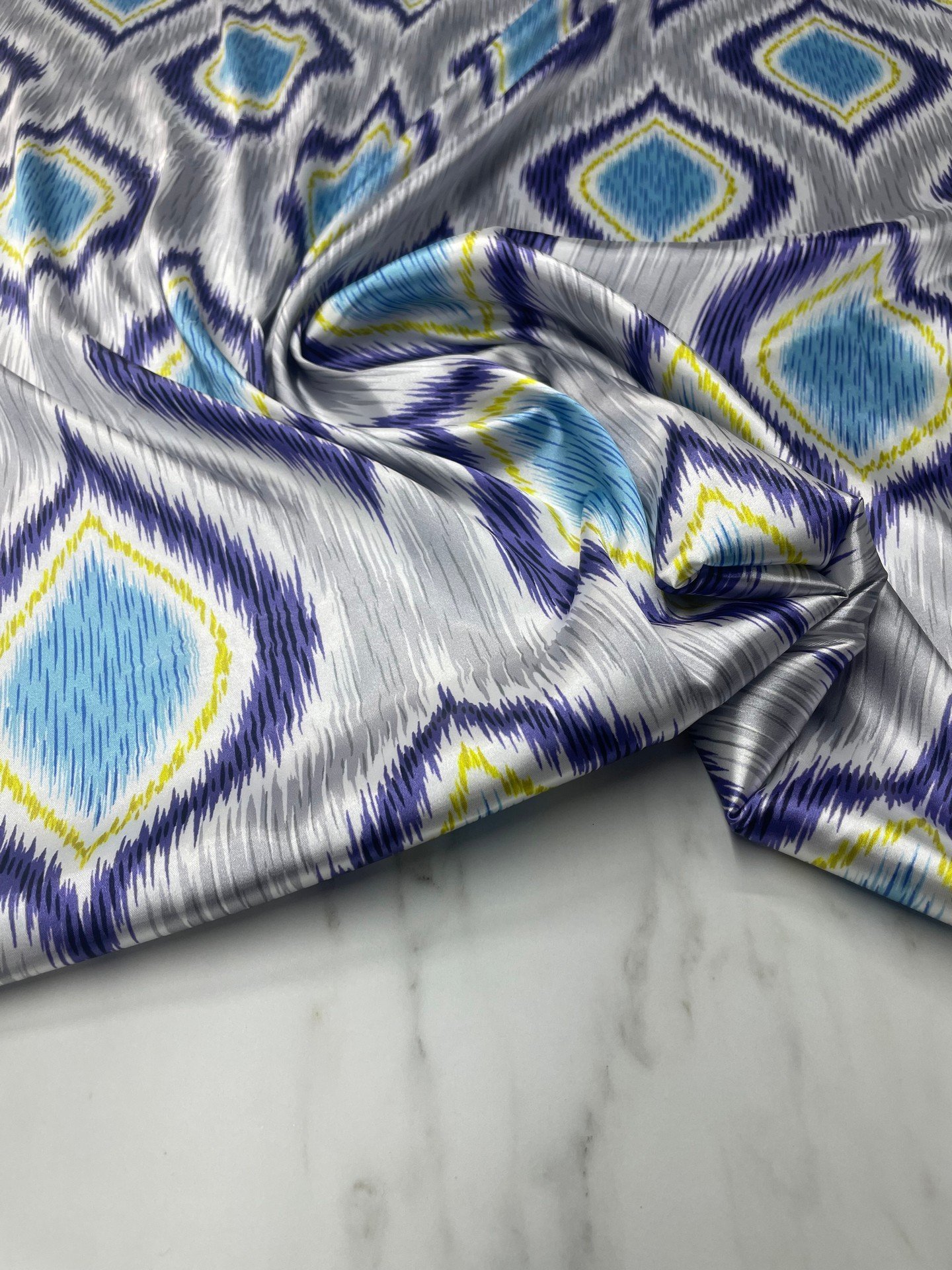 Lizbona Desen Elbiselik Gömleklik Tivil Saten Kumaş