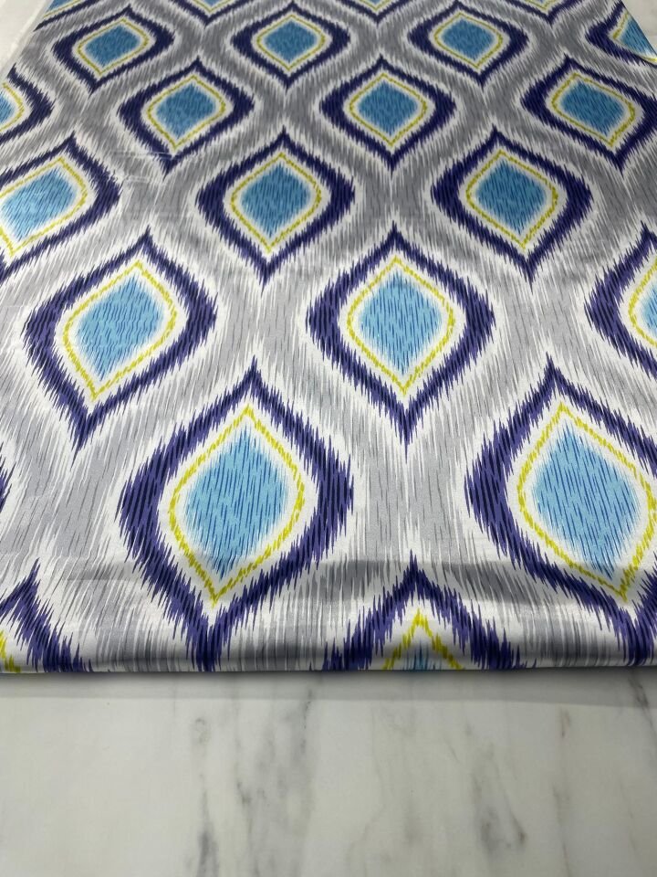 Lizbona Desen Elbiselik Gömleklik Tivil Saten Kumaş