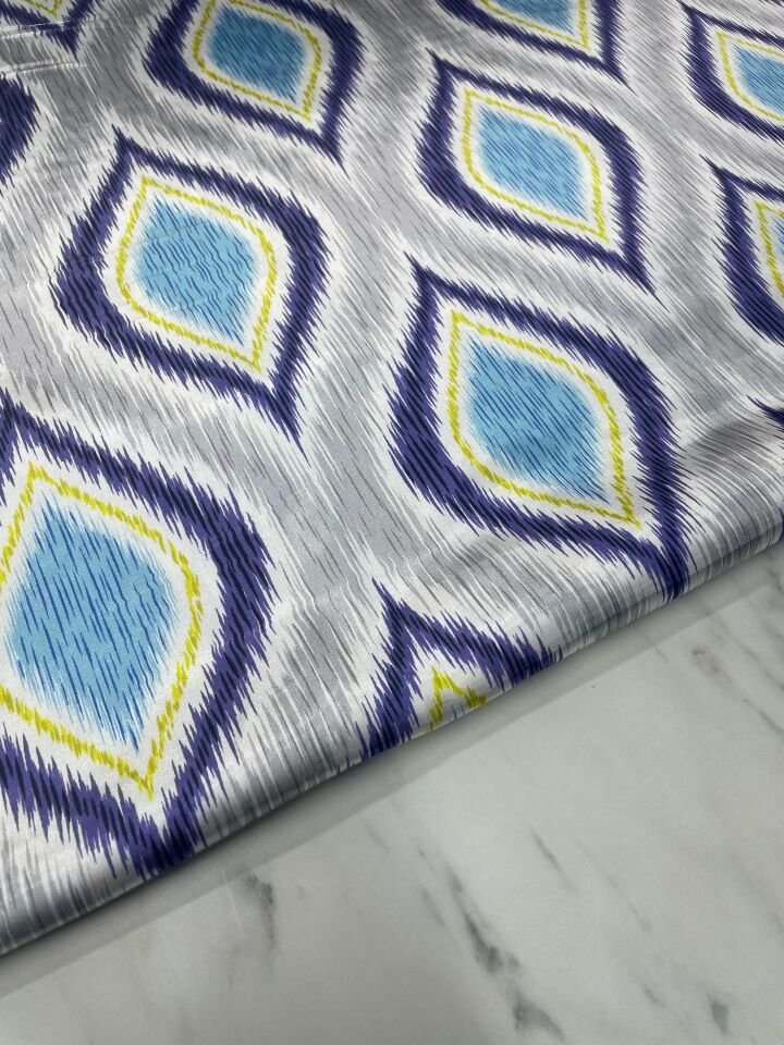 Lizbona Desen Elbiselik Gömleklik Tivil Saten Kumaş