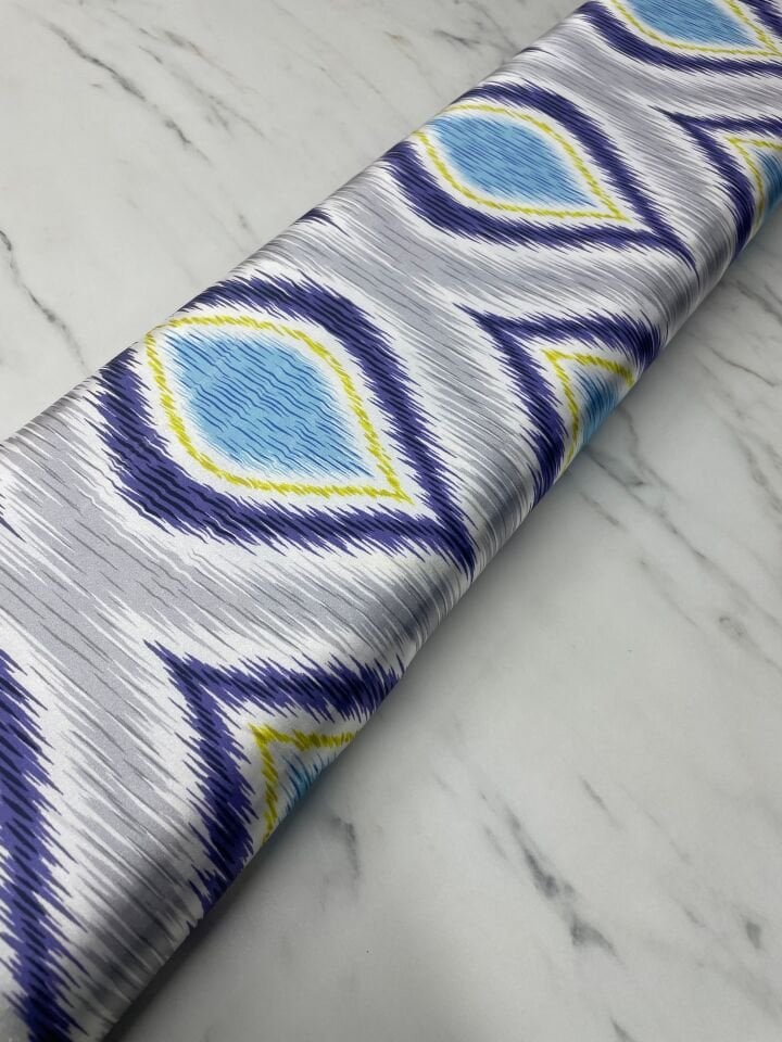 Lizbona Desen Elbiselik Gömleklik Tivil Saten Kumaş