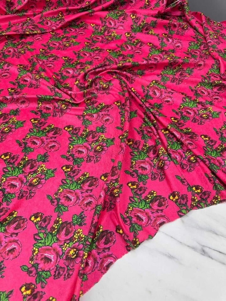 Türkmen Desen İnci Kadife Likralı Yumuşak Dökümlü