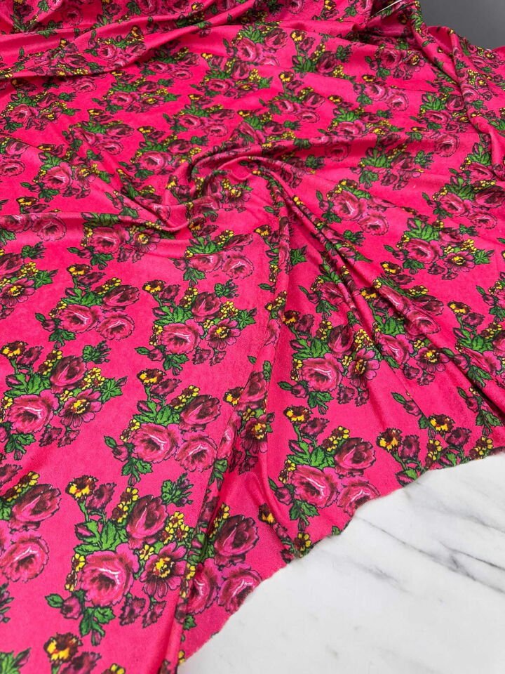 Türkmen Desen İnci Kadife Likralı Yumuşak Dökümlü