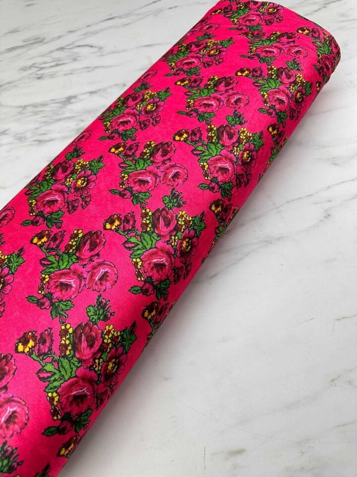 Türkmen Desen İnci Kadife Likralı Yumuşak Dökümlü