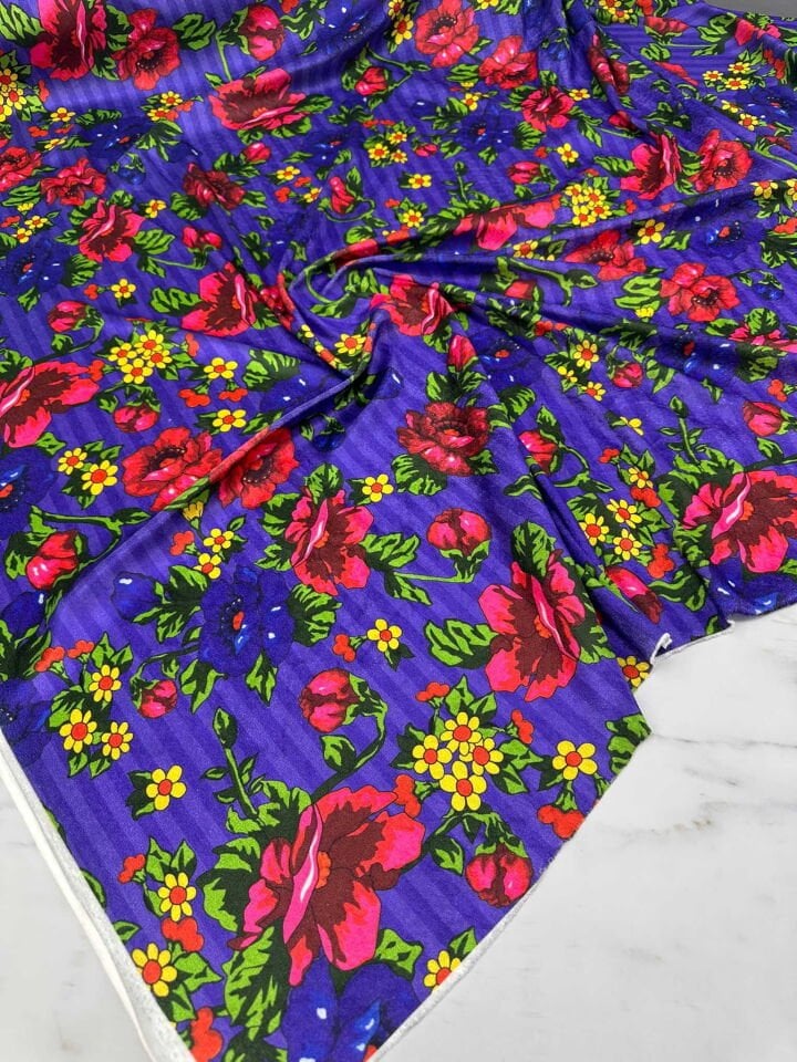 Türkmen Desen İnci Kadife Likralı Yumuşak