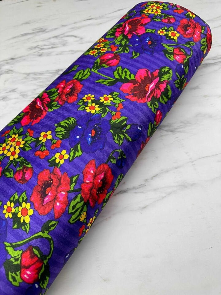 Türkmen Desen İnci Kadife Likralı Yumuşak