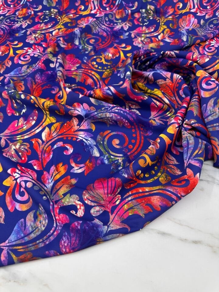 Nakış Desen Elbiselik Gömleklik Krep Kumaş