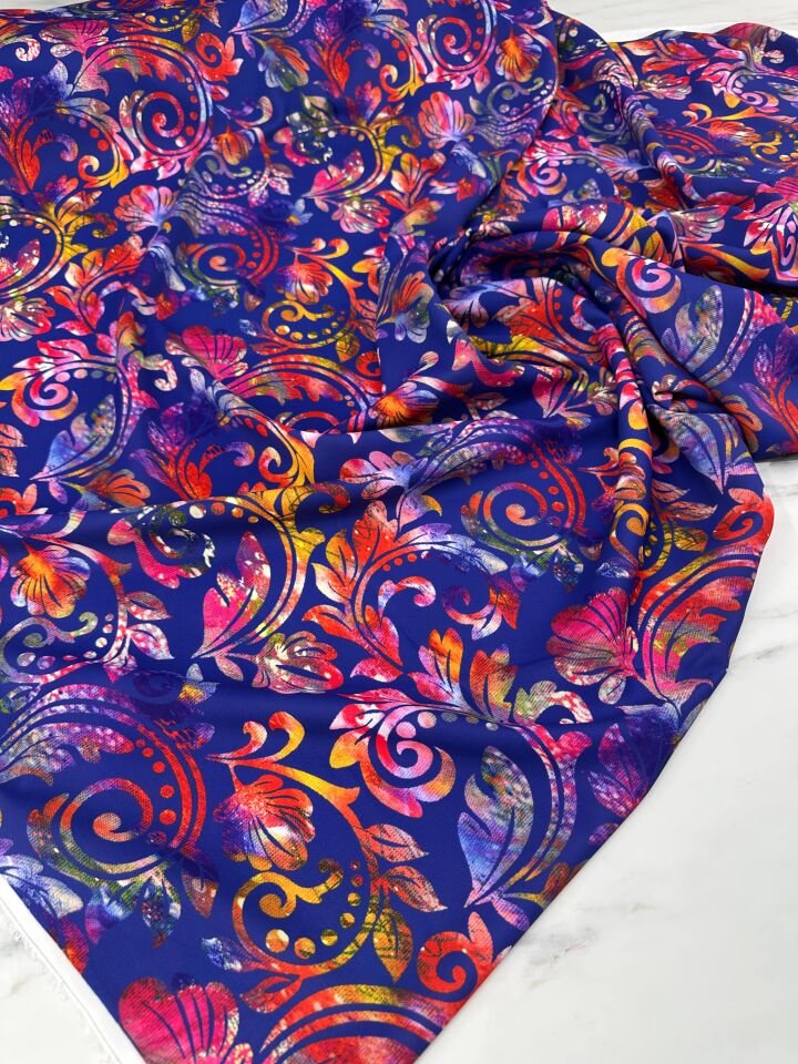 Nakış Desen Elbiselik Gömleklik Krep Kumaş