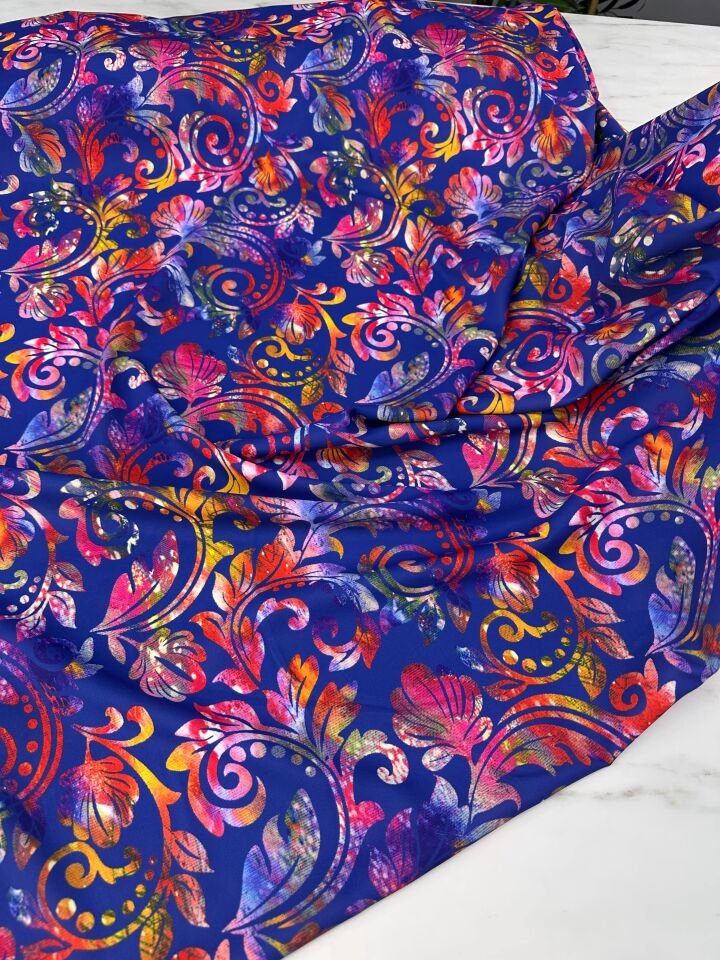 Nakış Desen Elbiselik Gömleklik Krep Kumaş