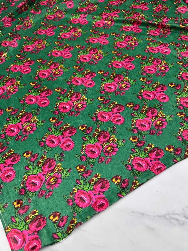 Desenli İnci İpek Kadife Likralı Yumuşak Dökümlü