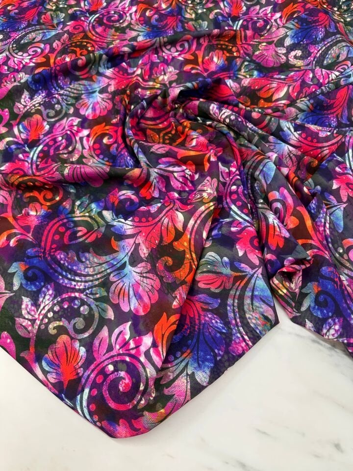 Nakış Desen Elbiselik Gömleklik Krep Kumaş