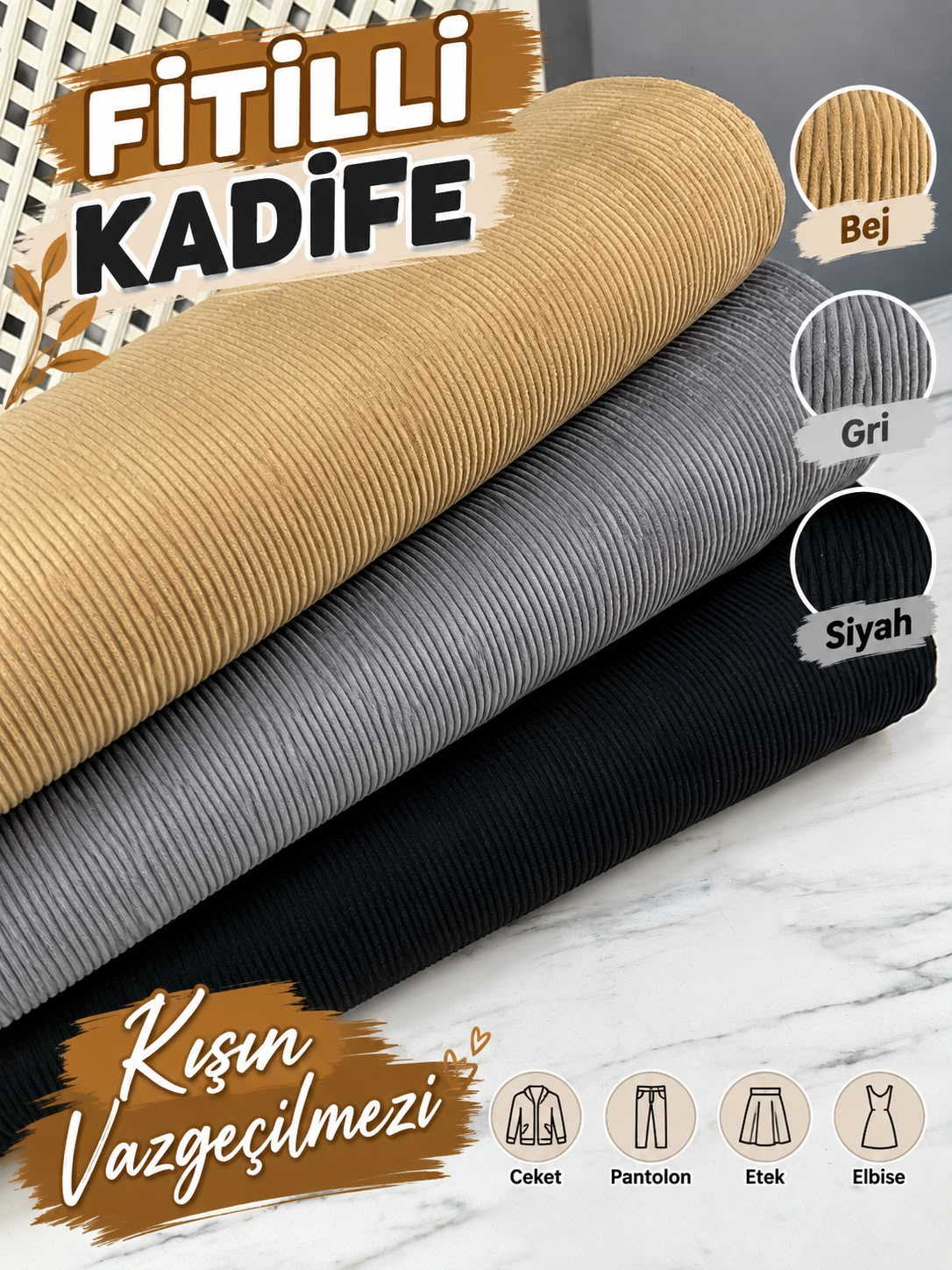 Yeşil Fitilli Kadife