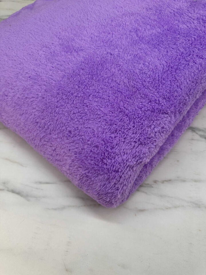 Lila Renk Çift Taraflı Welsoft Kumaş Yumuşak Dökümlü