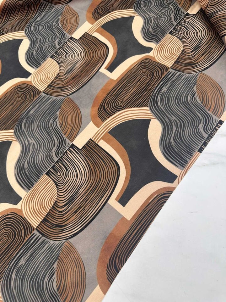 Desenli Windeks Süet Yumuşak Dökümlü Yapıya Sahip