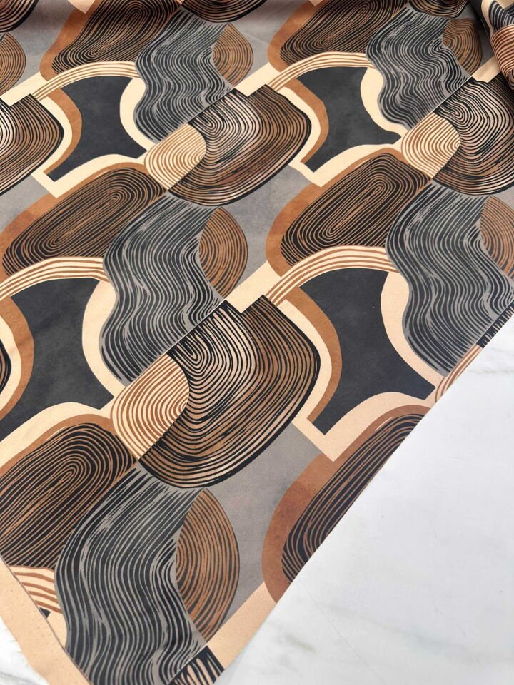 Desenli Windeks Süet Yumuşak Dökümlü Yapıya Sahip