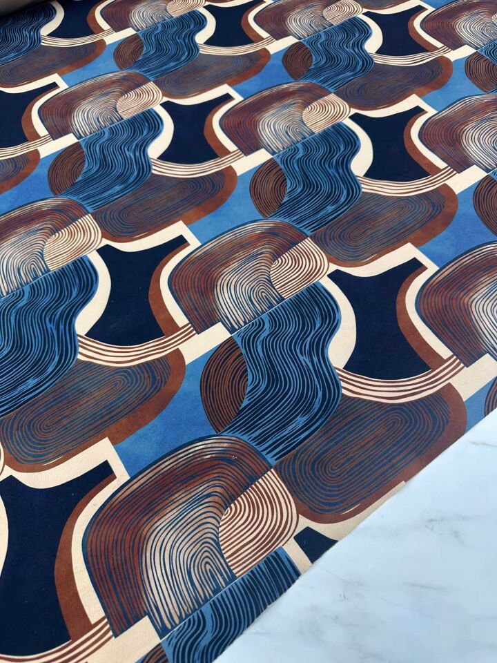 Desenli Windeks Süet Dökümlü Yumuşak Dokuya Sahip