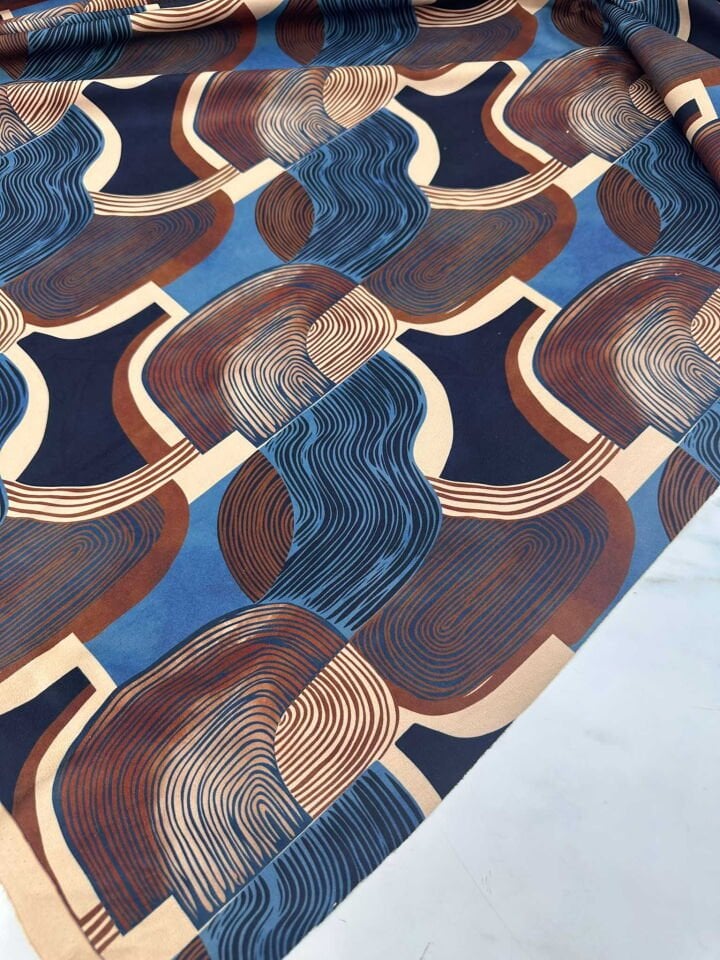 Desenli Windeks Süet Dökümlü Yumuşak Dokuya Sahip