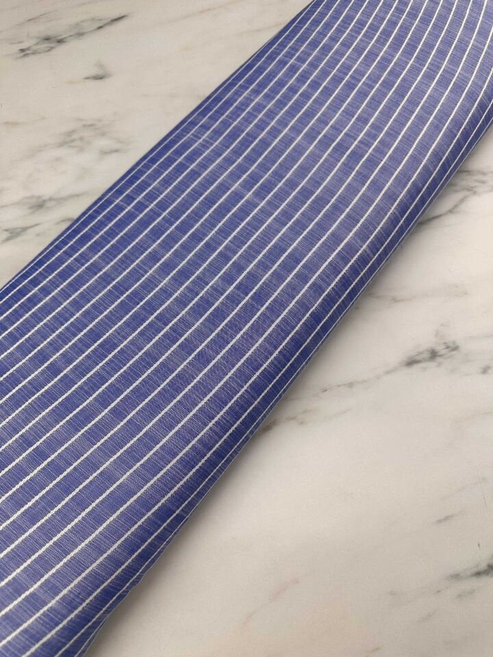 Pamuklu Ürün Cizgili Keten Elbise Gömlek Tunik