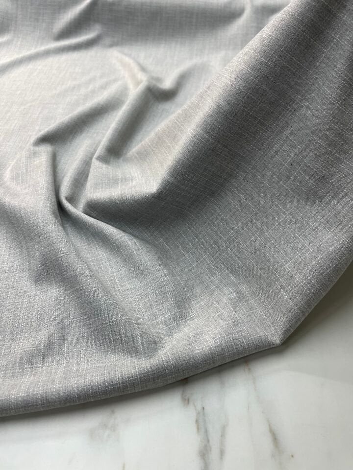 Gri Tivl Dokuma Eteklik Pantolonluk  Poliviskon Kumaş