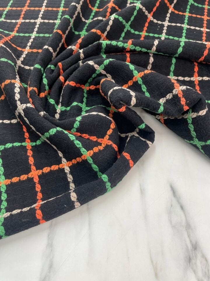 Siyah Şanel Elbiselik Kumaş