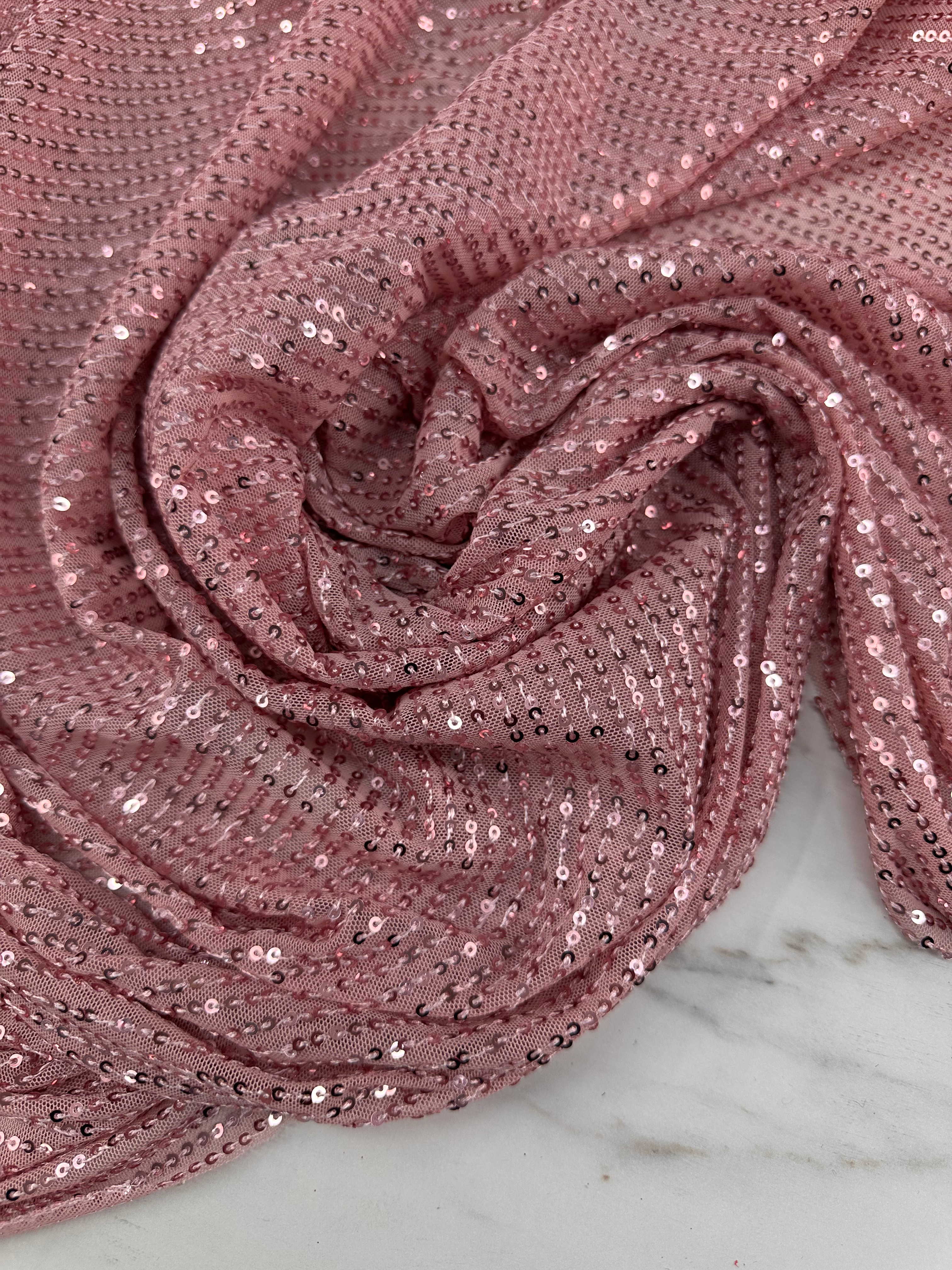 Gül Rengi Zara Payet Elbise Şalvar Abiye