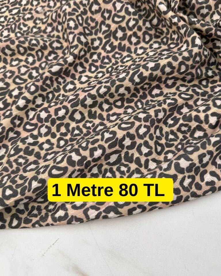 Pamuklu Leopar Kumaş Yumuşak Dökümlü