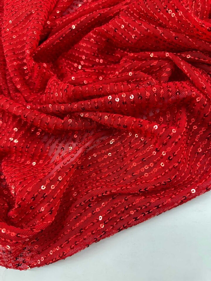 Kırmızı Zara Payet Elbise Etek Şalvar Abiye