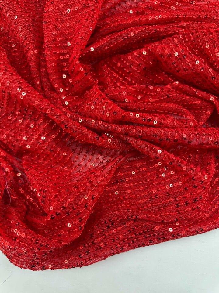 Kırmızı Zara Payet Elbise Etek Şalvar Abiye