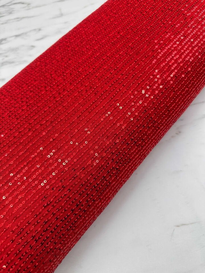 Kırmızı Zara Payet Elbise Etek Şalvar Abiye