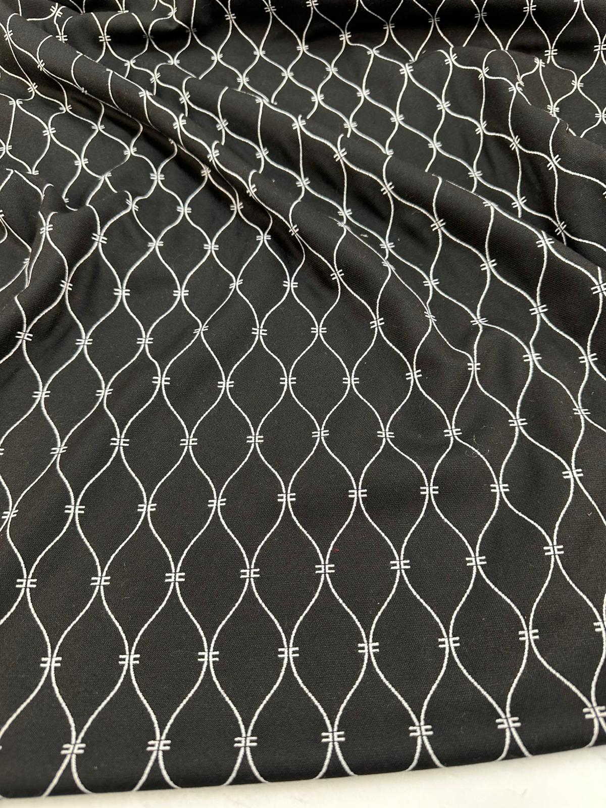 Siyah Renk Çift Taraflı Kapıtone Model Pamuklu Kumaş