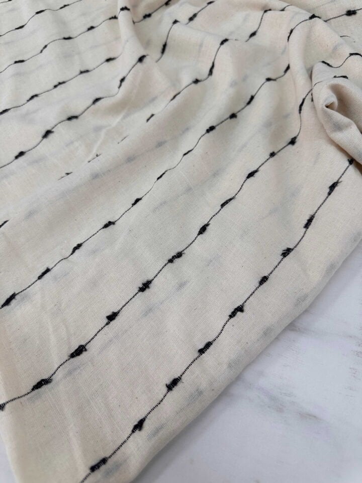 Krem Renk Yüzde Yüz Pamuk Gömlek Elbise Tunik Etek