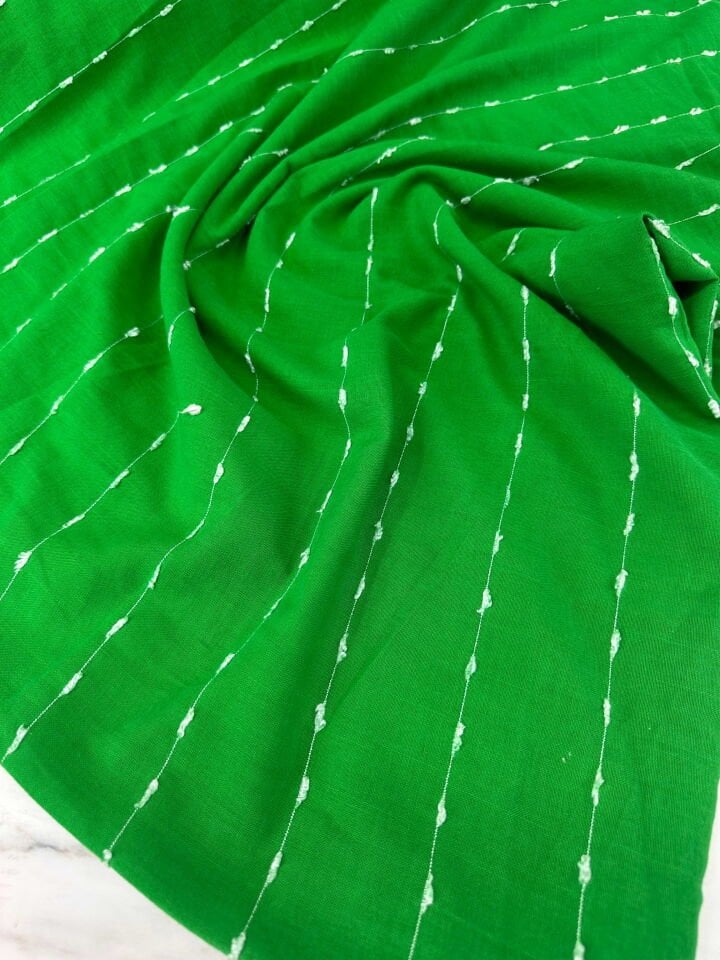 Yeşil Yüzde Yüz Pamuklu Elbise Etek Gömlek Tunik