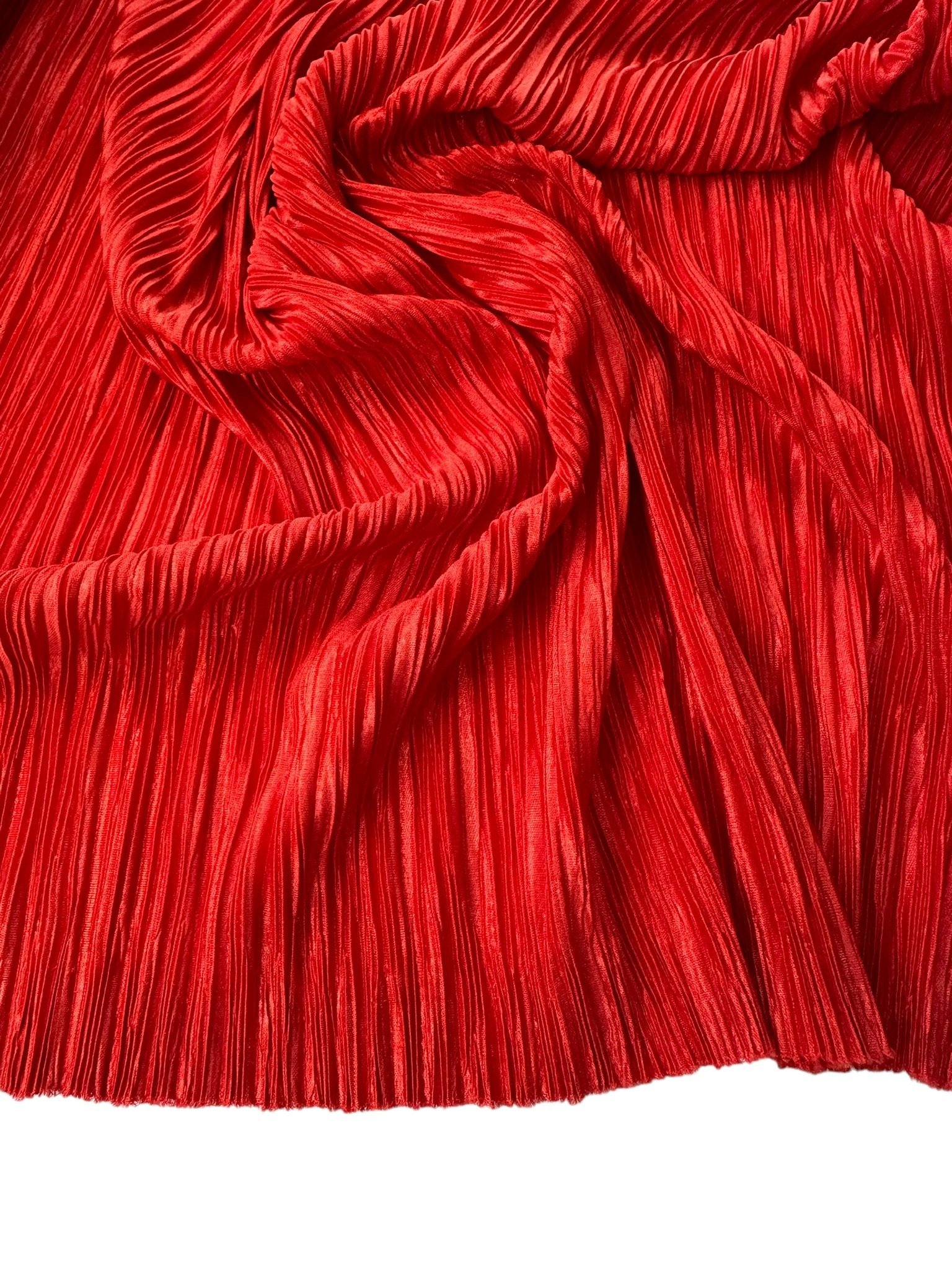 Kırmızı Ebiselik Eteklik Gofre Kumaş