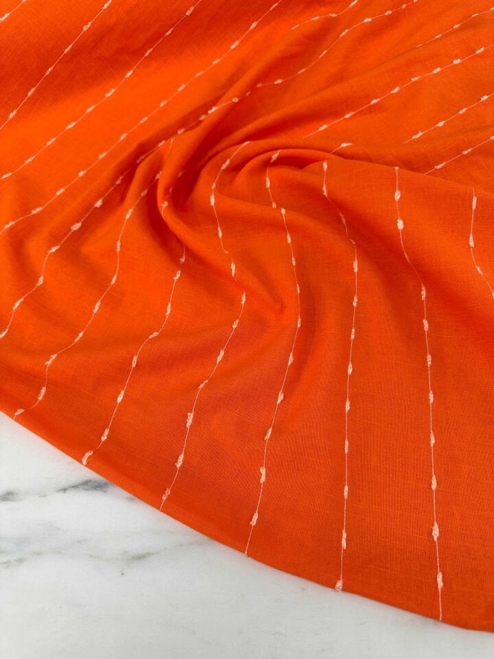 Turuncu Yüzde Yüz Pamuk Elbise Etek Gömlek Tunik