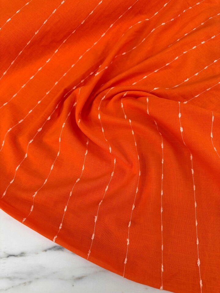 Turuncu Yüzde Yüz Pamuk Elbise Etek Gömlek Tunik