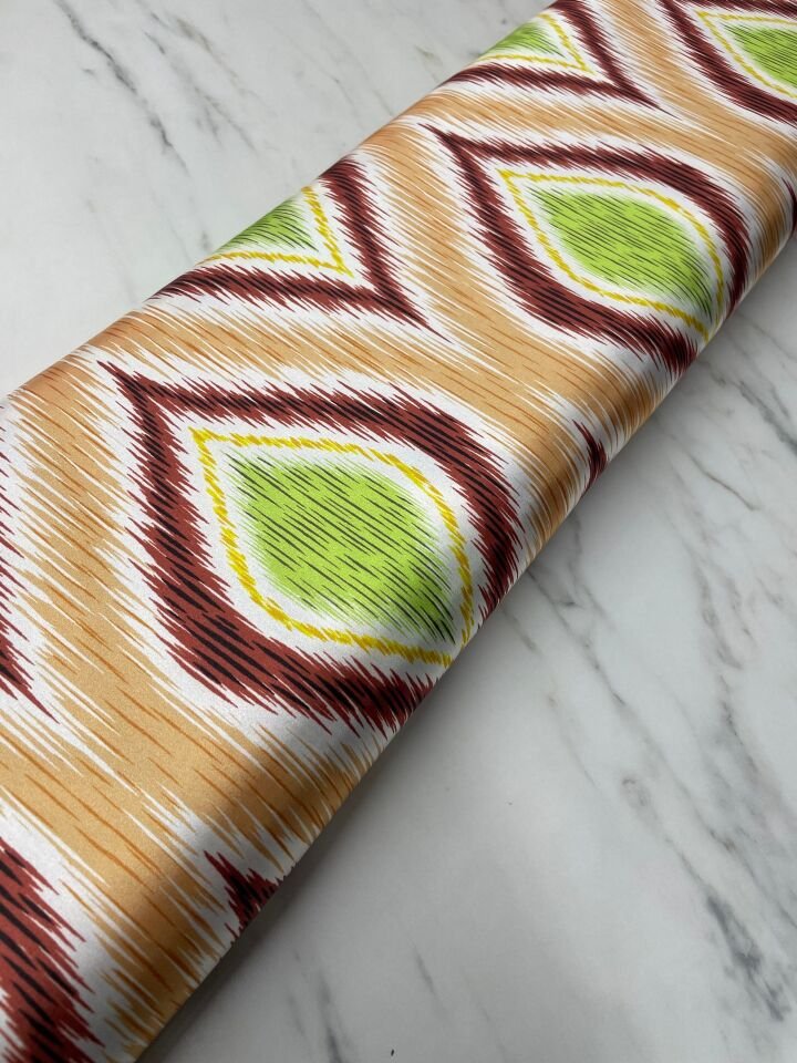 Viyana Desen Elbiselik Gömleklik Tivil Saten Kumaş