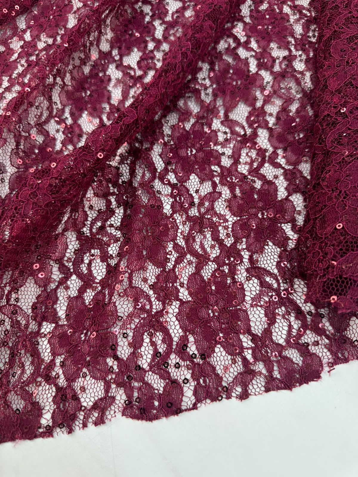Bordo Veleroni Payet İşleme Dantel