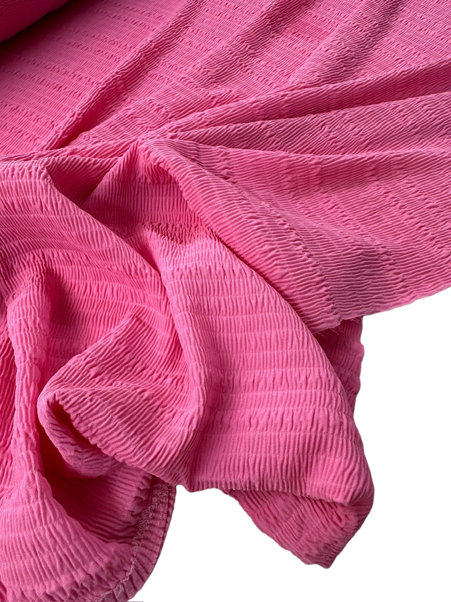 Pembe Ebiselik Eteklik Gofre Kumaş