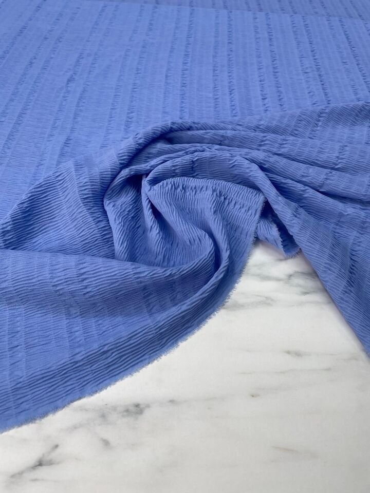 Mavi Ebiselik Eteklik Gofre Kumaş