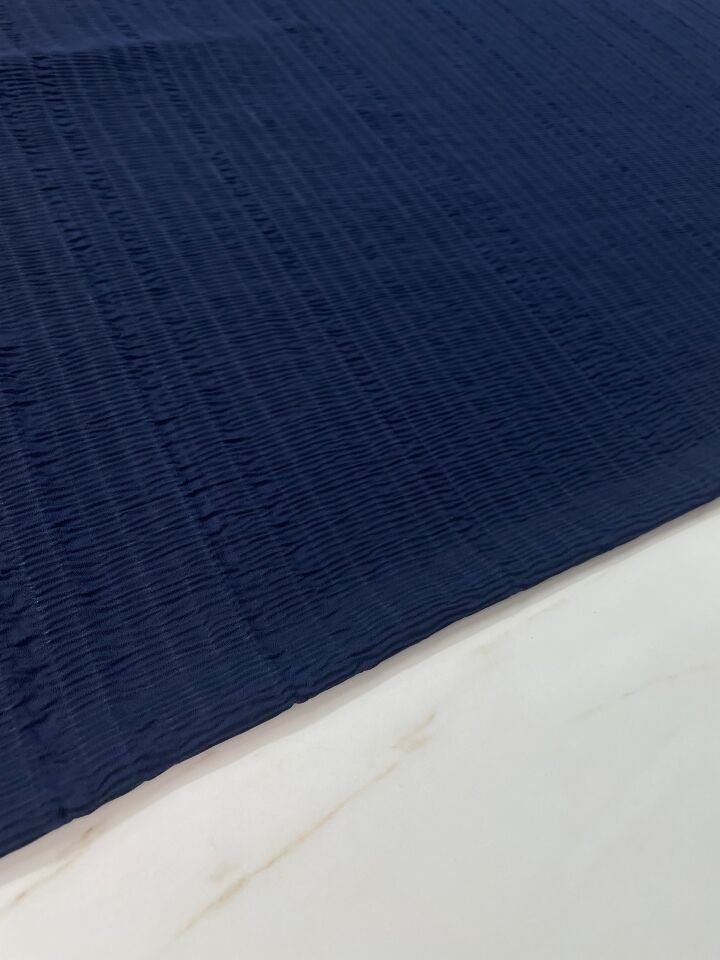 Lacivert Ebiselik Eteklik Gofre Kumaş
