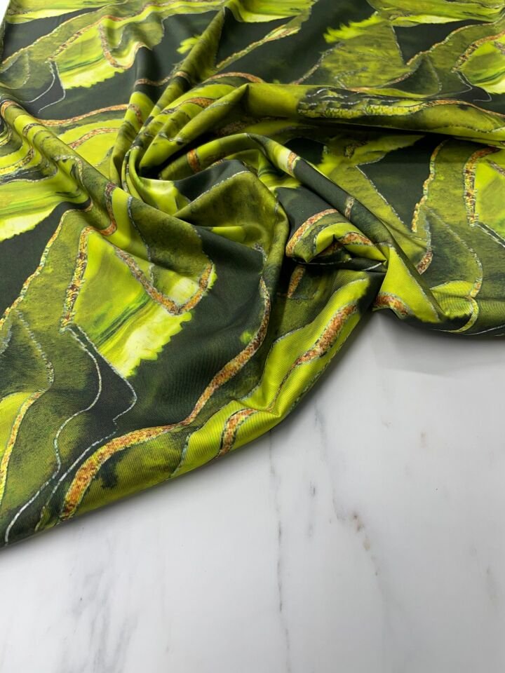 Mermer Desen Elbiselik Gömleklik Tivil Saten Kumaş