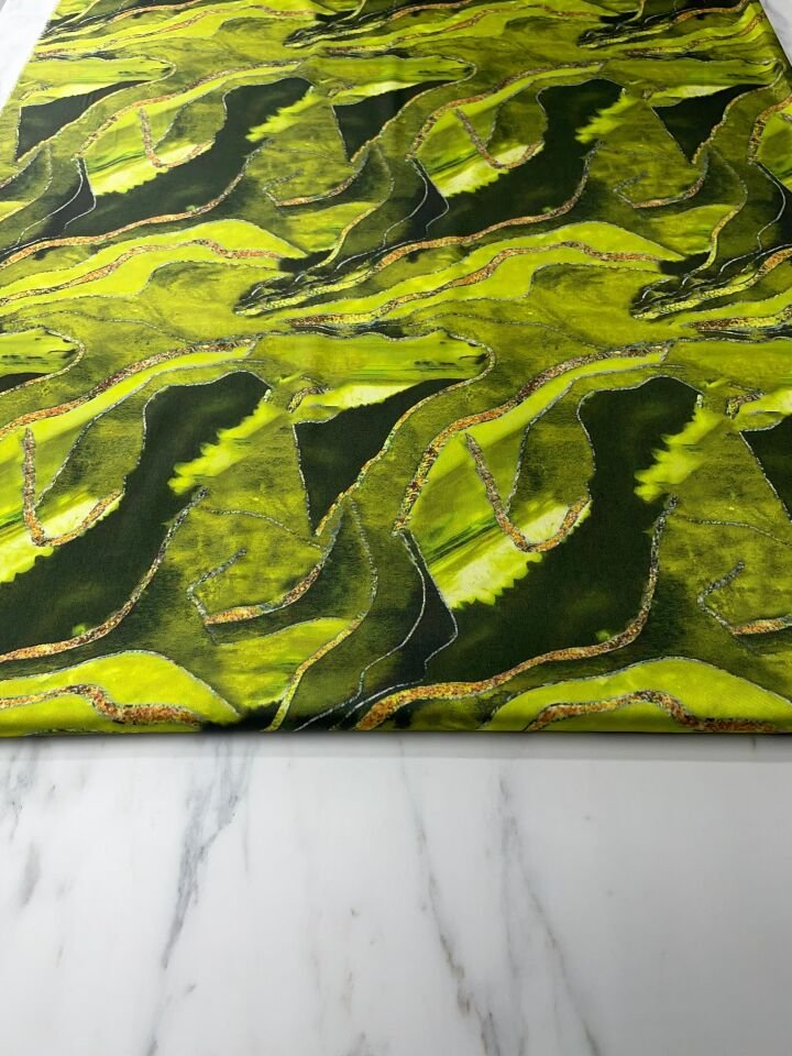 Mermer Desen Elbiselik Gömleklik Tivil Saten Kumaş