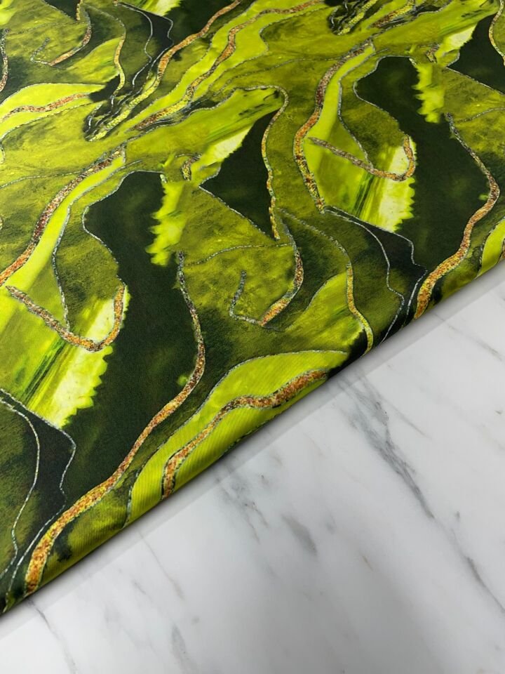 Mermer Desen Elbiselik Gömleklik Tivil Saten Kumaş