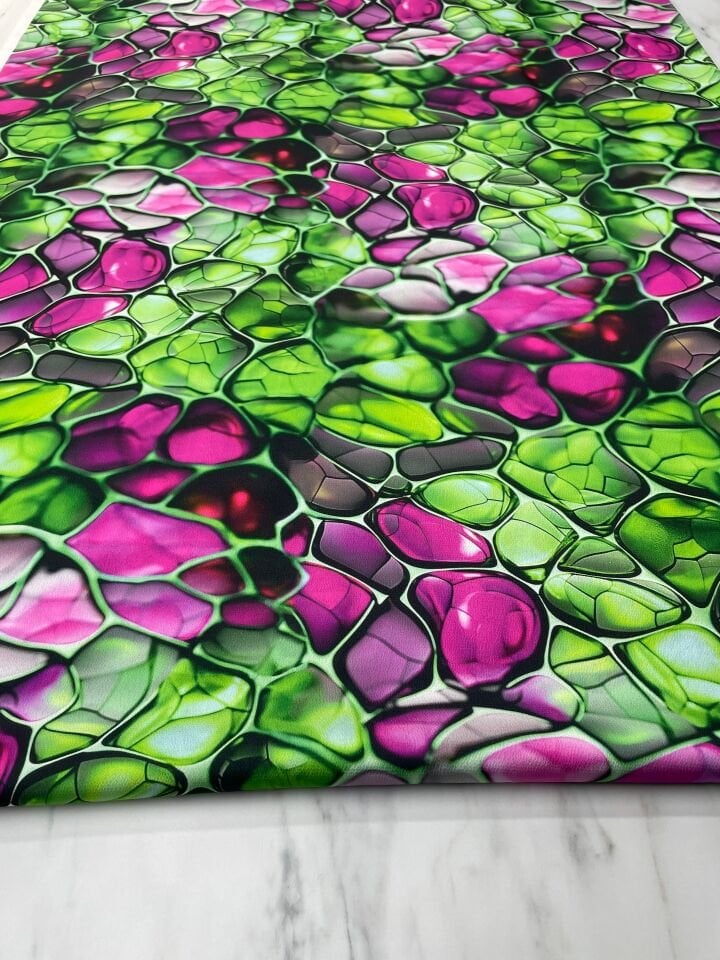 Kristal Desen Elbiselik Gömleklik Tivil Saten Kumaş