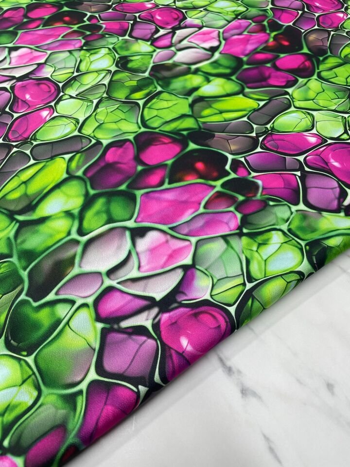 Kristal Desen Elbiselik Gömleklik Tivil Saten Kumaş