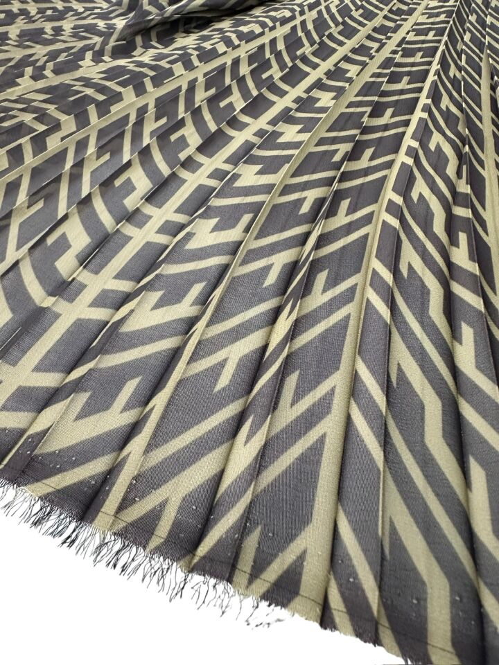 F Desen Ebiselik Eteklik Pilise Şifon Kumaş