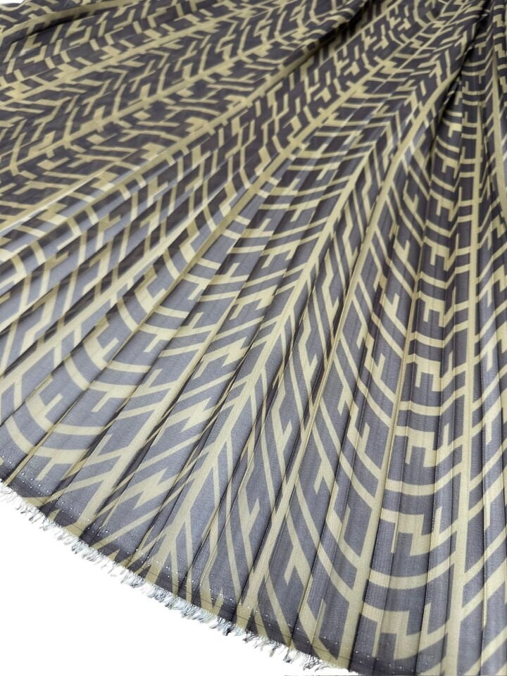 F Desen Ebiselik Eteklik Pilise Şifon Kumaş