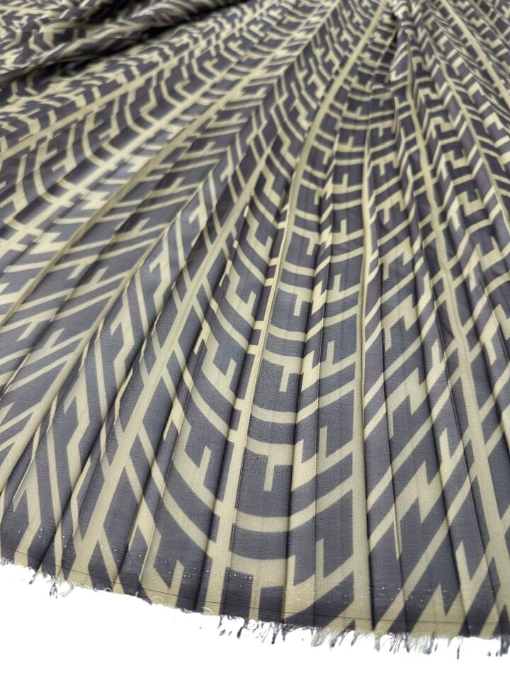 F Desen Ebiselik Eteklik Pilise Şifon Kumaş