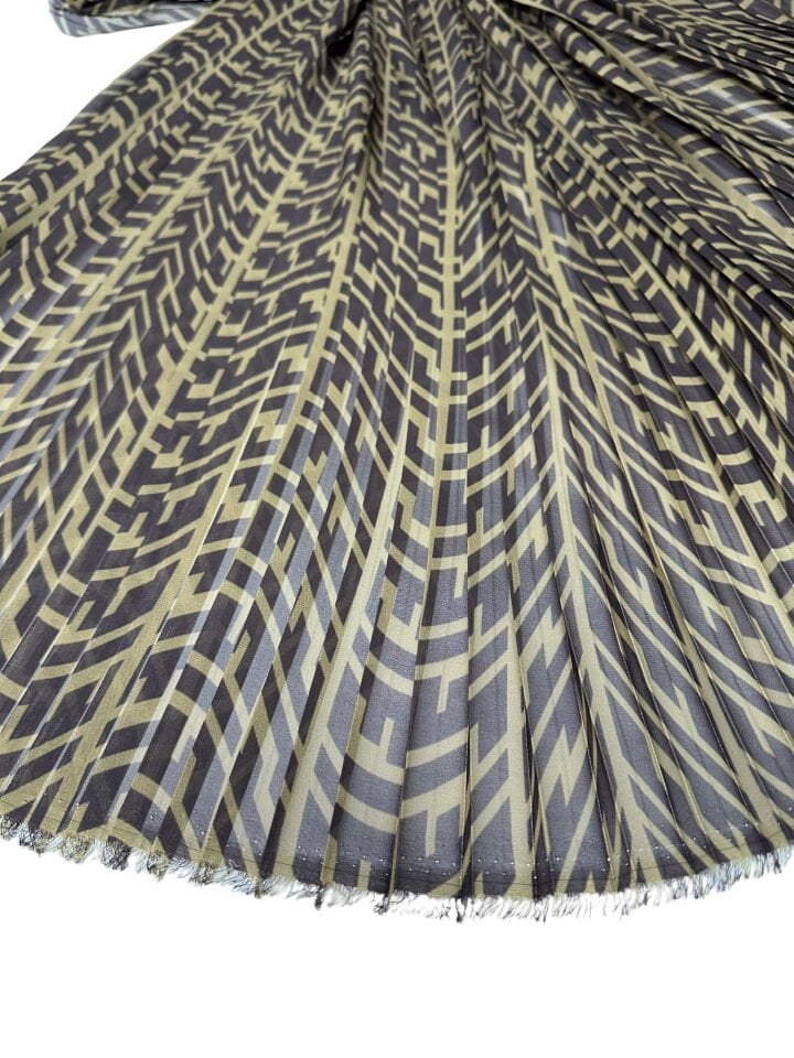 F Desen Ebiselik Eteklik Pilise Şifon Kumaş