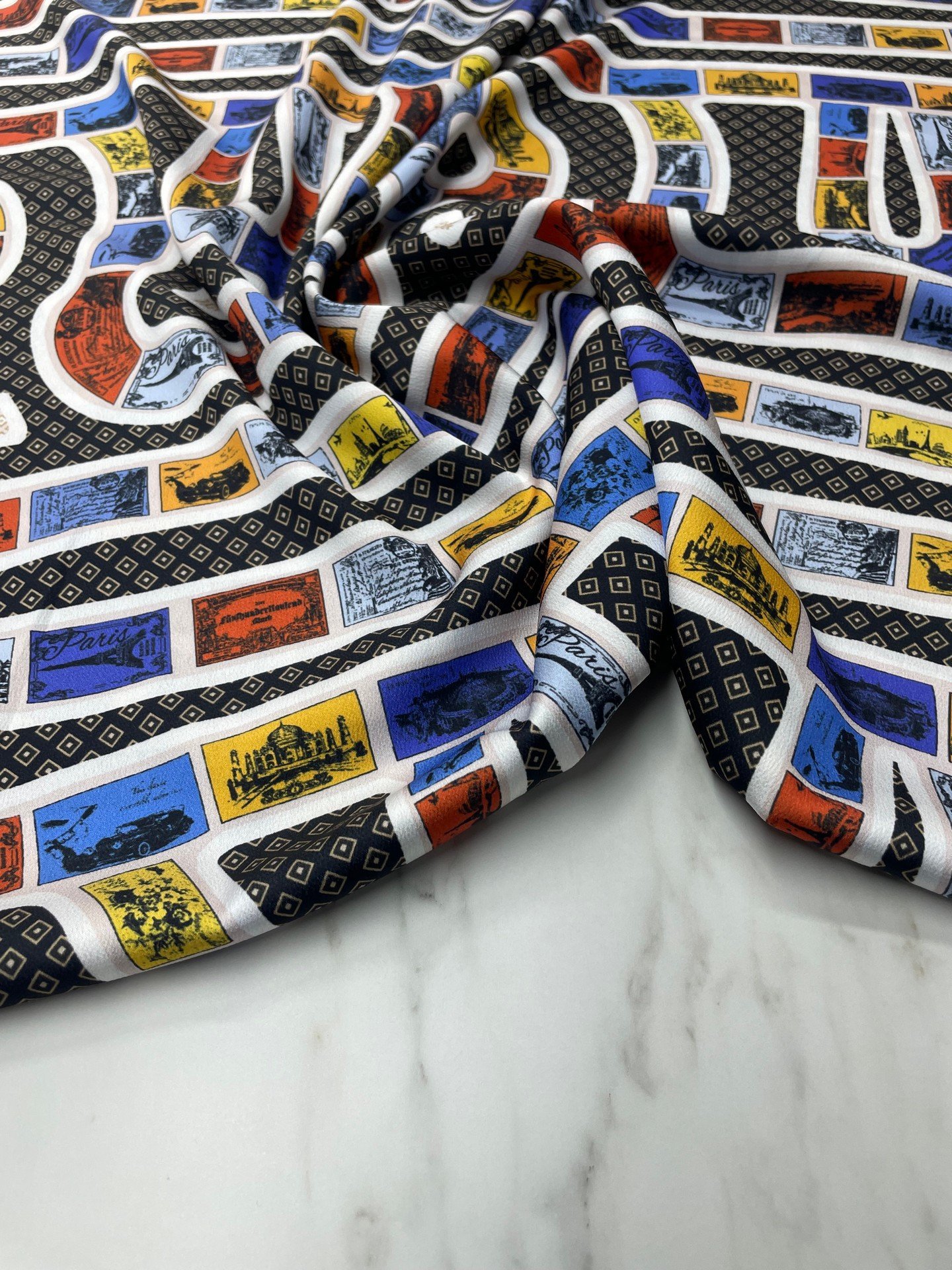 London Desen Elbiselik Gömleklik Tivil Saten Kumaş